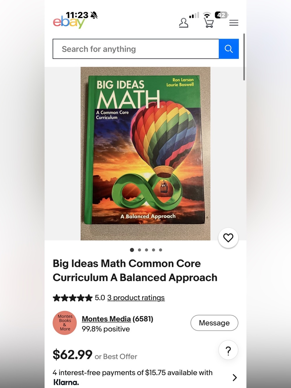 Big Ideas Math: A Common Core Curriculum - Picture 7 of 7